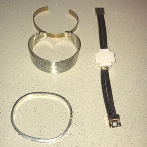 Various bracelets and cuffs